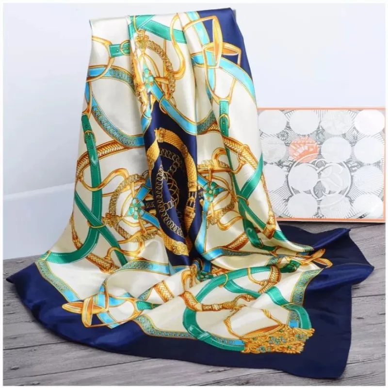 

Spring summer Muslim Silk Scarf Foulard 90*90cm Square Hijab female Lady chiffon Shawl Bandanna wrap muffler pareo poncho women