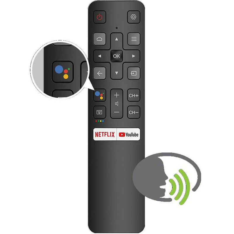 Nowy oryginalny RC802V FNR1 z pilotem do TCL Android 4K Smart TV Netflix YouTube 49P30FS 65P8S 55C715 49S6800 43S434