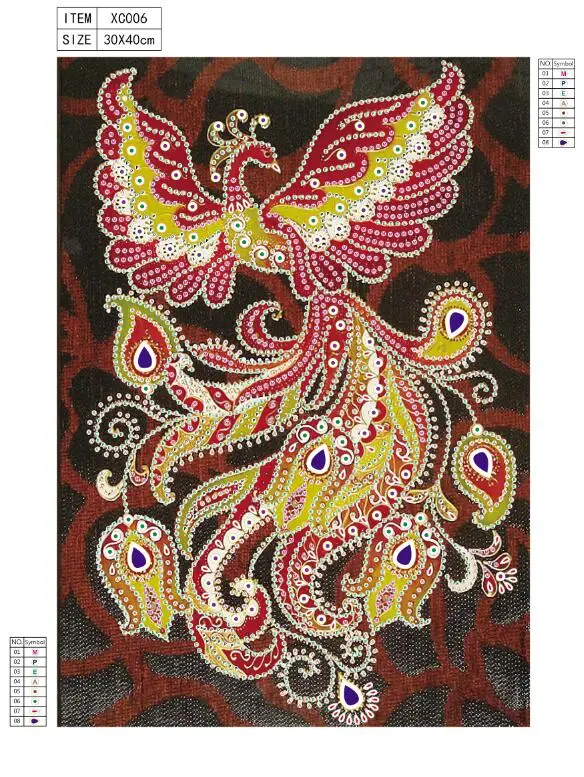 5D Special Shaped Diamond Painting Phoenix Partial Drilled Diamond Embroidery Crystal Diamond Painting Cross Stitch Home Decor