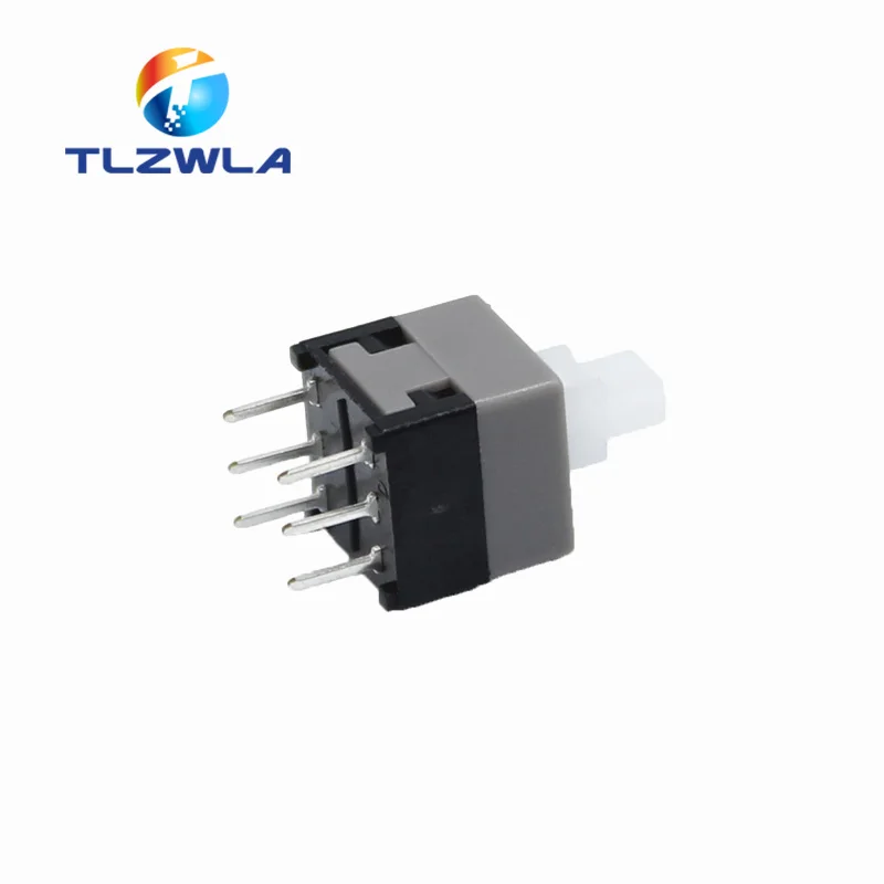 10PCS Mini Push button switch 6Pin Push Tactile Power Micro Switch Self lock On/Off button Latching switch 8.5X8.5mm 8.5*8.5mm