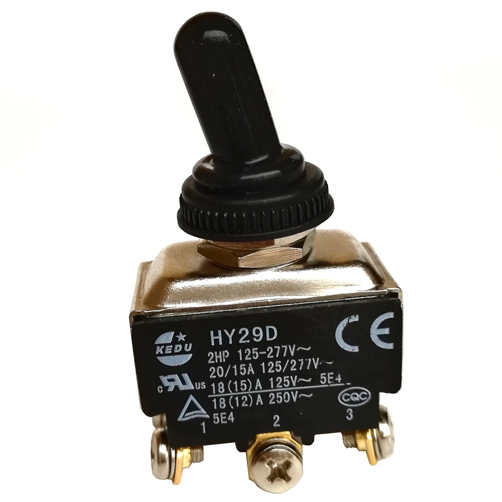 DPDT On-On Toggle Switch Electric Pushbutton Switches KEDU HY29D 20/15A 2HP 6 Pins M3.5 Screw