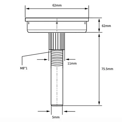 62Mm 100-800 ℉ Axiale Rvs Barbecue Rack Pointer Oven Thermometer Tester Meter Meetinstrument Gereedschappen Drop verzending