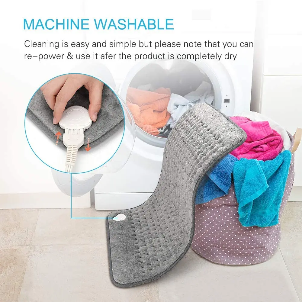 220V Phích Cắm Châu Âu Lớn XL Vua Kích Thước 30X60CM Có Thể Giặt Điện Sưởi Cho Thời Kỳ Chuột Rút hạ Giảm Đau Lưng Ấm Cơ Thể