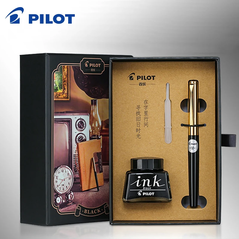 

PILOT Fountain Pen AMS-17G Ink-filled fountain pen Large capacity Ink 78G Upgraded 22k Student Calligraphy Fountain Pen