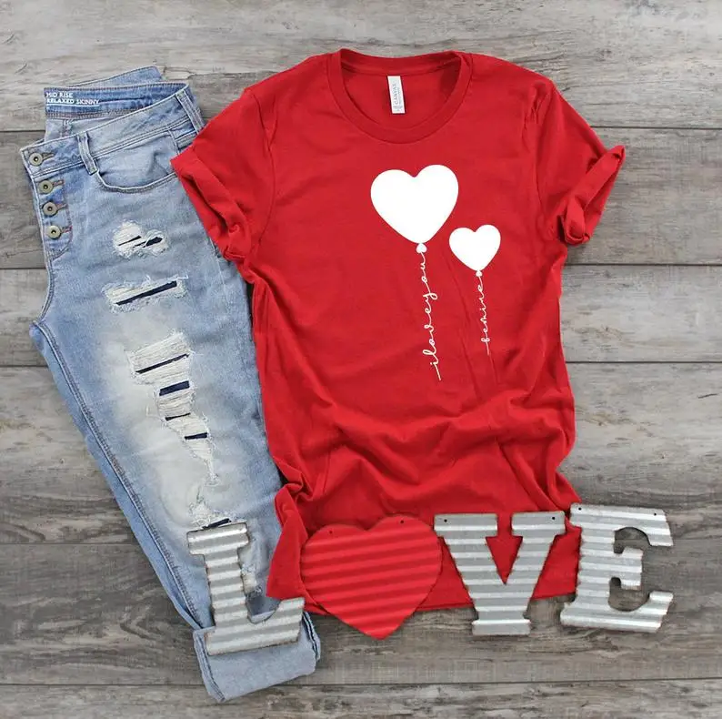 I Love You Be Mine Shirt Valentines Day Shirt Fashion Funny Graphic Cotton Women Tshirts Korean O Neck Casual Short Sleeve Tees