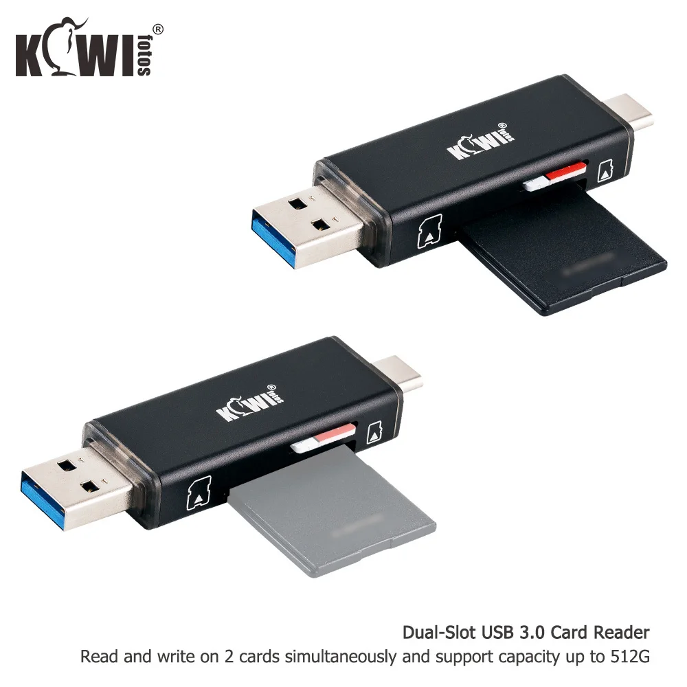 

Кардридер Kiwi Портативный USB 3,0 для карт памяти SDXC SDHC SD MMC