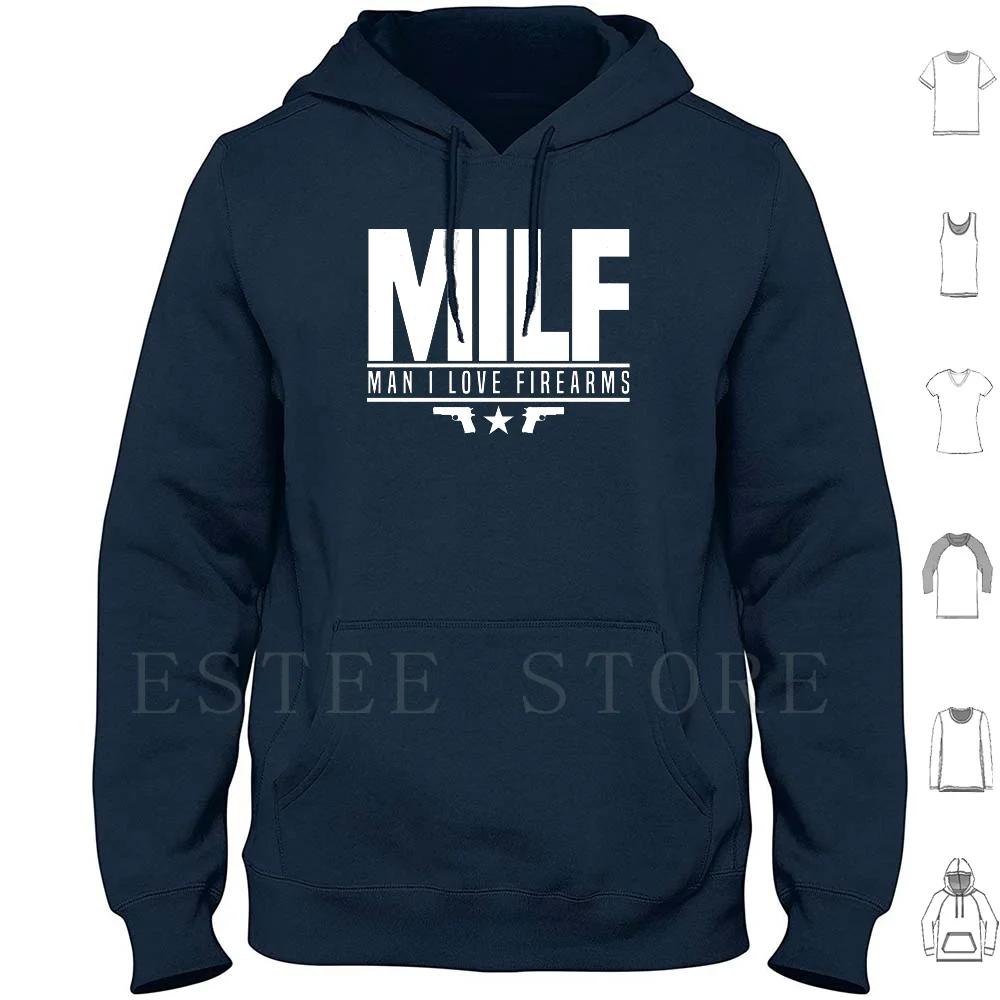 Milf Hoodies Long Sleeve Practical Shooting Association Uspsa Ipsc Shooting Gun Range Shooing Club Shooting Sports