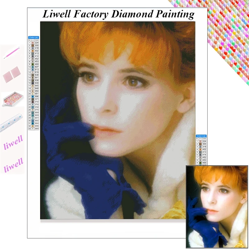 Diy 5d Diamond Painting Mylene Farmer Art Poster Full Square Drills  Mosaic Cross Stitch Wall Decor Handmade Gift For Room