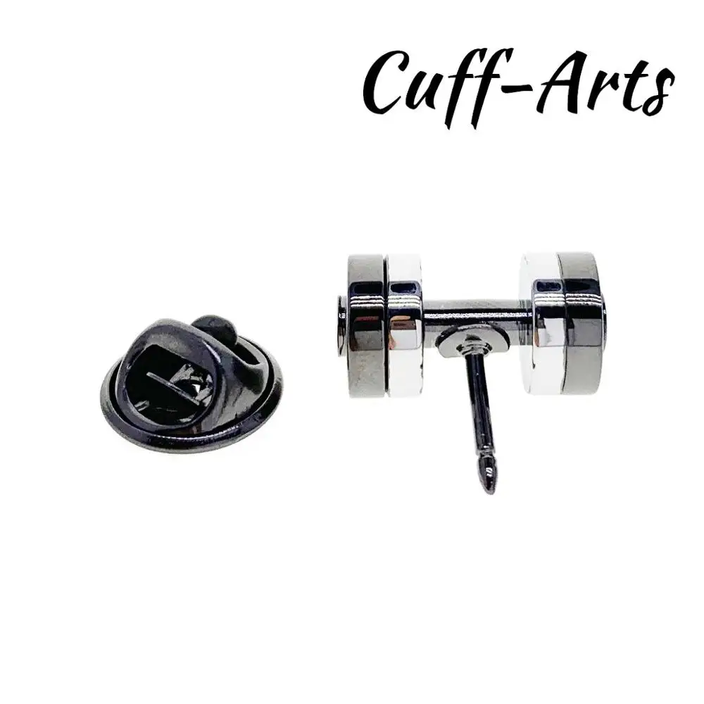 دبابيس طية صدر السترة للرجال ، دبابيس على شكل دمبل ، أسود ، كلاسيكي ، جديد ، P10357 ، 2019 #2