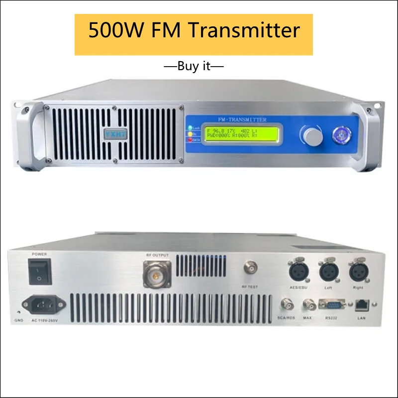 

NEW light-weight 500W FM Broadcast Transmitter for radio stations