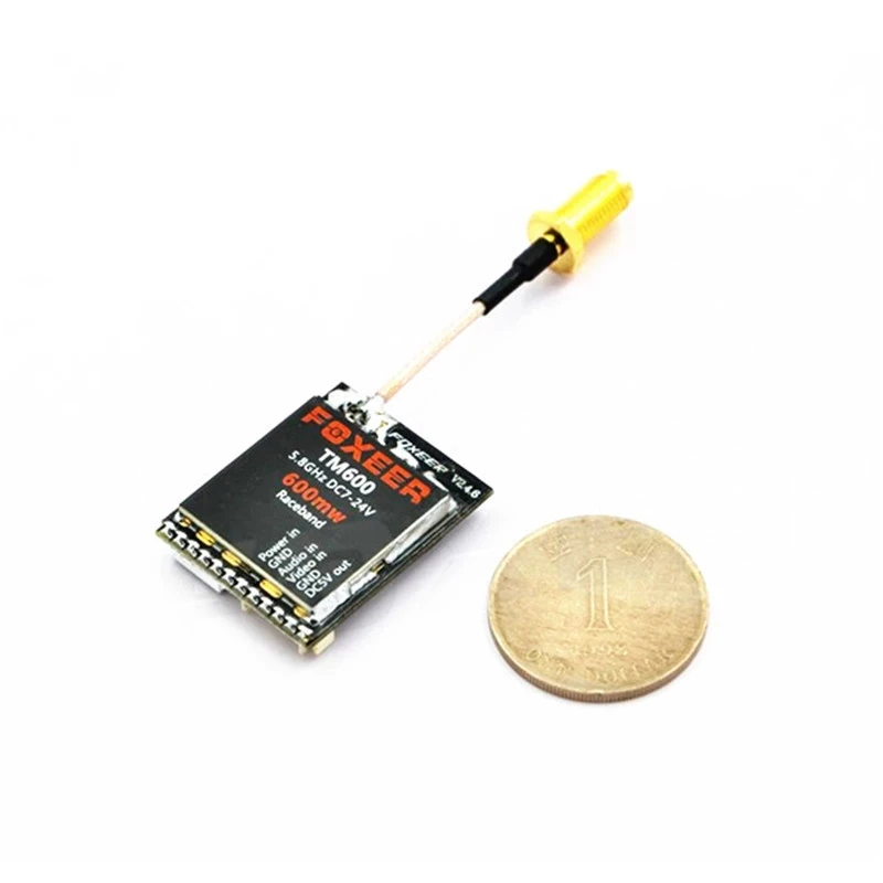 Foxeer TM600 5.8G 40CH 600mW Raceband Mini FPV Transmitter SMA Female