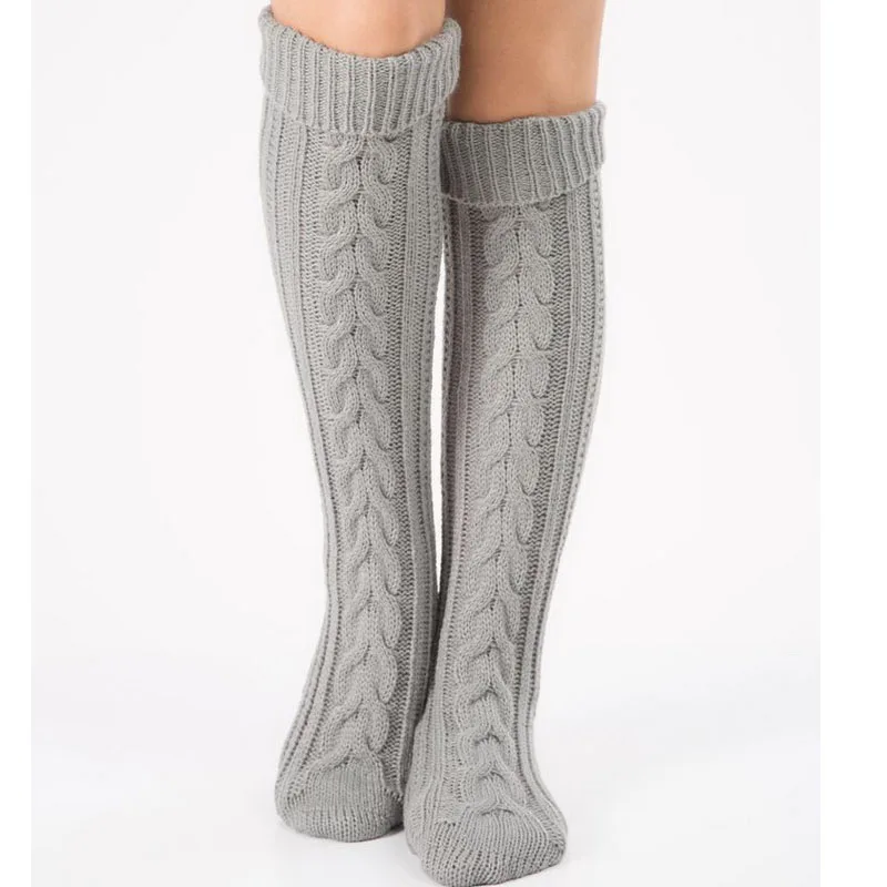 

1 Pair Ladies Fashion Cuffs Toppers Knit Leg Boot Knee High Leg Warmers Sock Women's Knitted Boot Socks