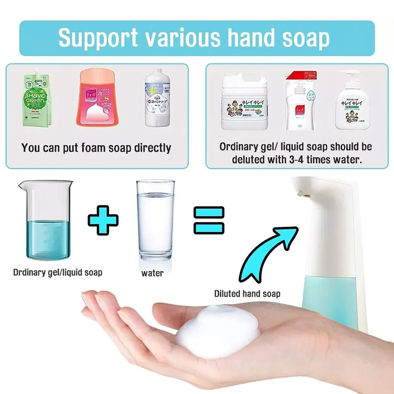 LAOPAO Touchless Automatic Liquid Soap Dispenser Induction Foaming Hand Washing Device For Kitchen Bathroom Hand Washer Smart