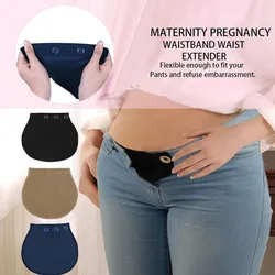 1Pc Pregnancy Adjustable Extender Waist Band Pants Jeans Elastic Waistband Belt with Extend Button Garment Accessories