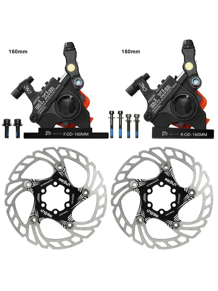 Road Bike Line Pulling Hydraulic Disc Brake Calipers Flat Mount Gravel Bicycle Oil Disc Brake with brake rotor Disc brake 160mm