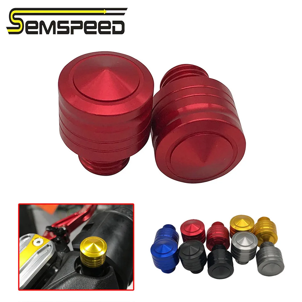 SEMSPEED Universal M10x1.25mm Motorcycle CNC rear side view mirror screw cover cap Bolts Nuts For Honda ADV150 adv 150 2019 2020