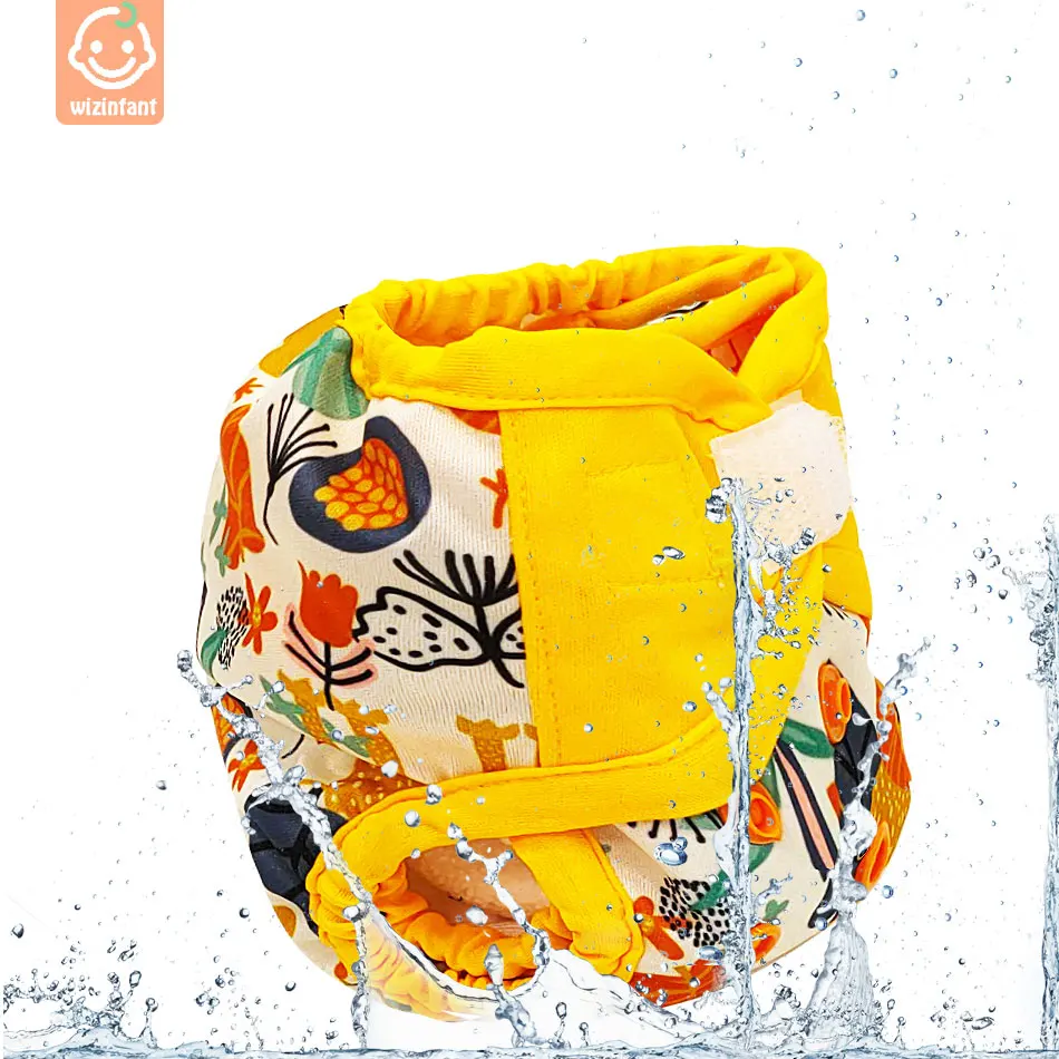 Nouveau! WizInfant – couche-culotte écologique pour nouveau-né, en tissu lavable, pour enfants, 4 pièces/lot