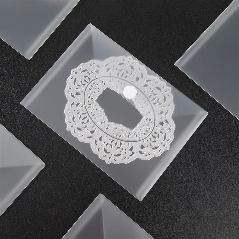 10pcs/set 18x13cm Self Adhesive Fastener Stickers Transparent Plastic Storage Bags For Cutting Dies Stamps Organizer Holders Bag