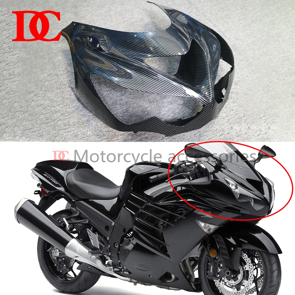 Kawasaki ZX-14R ZZR 1400 ZX14R 2012 2013 2014 2015 2016 2017 2018 2019 Front Upper Nose Fairing Front Headlight Shell Cover