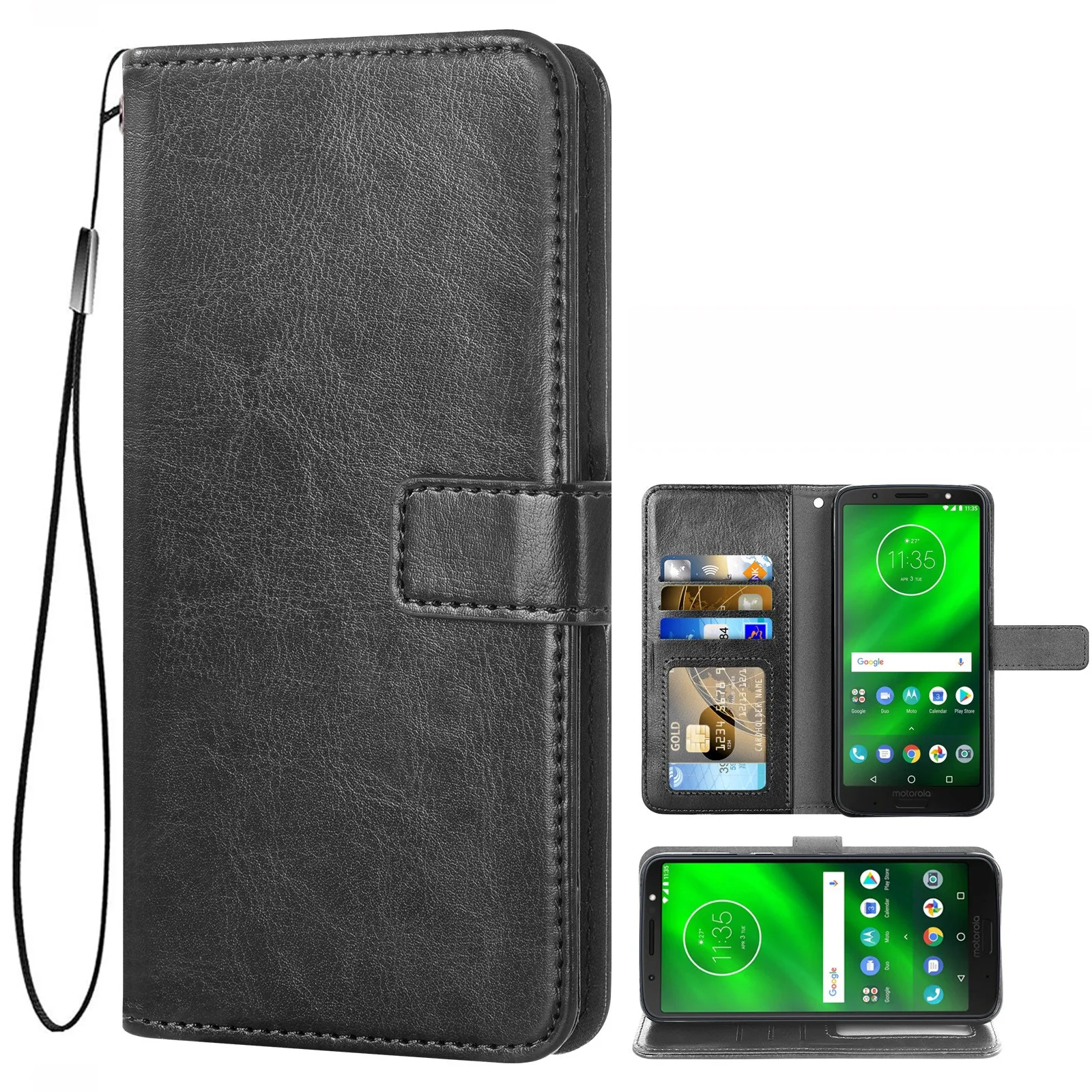 

Flip Cover Leather Wallet Phone Case For Vivo Y93 Y95 Y91 Y21 Y85 Y79 Y17 Y13 Y93S V9 Y7S IQOO -NEO With Credit Card Holder Slot