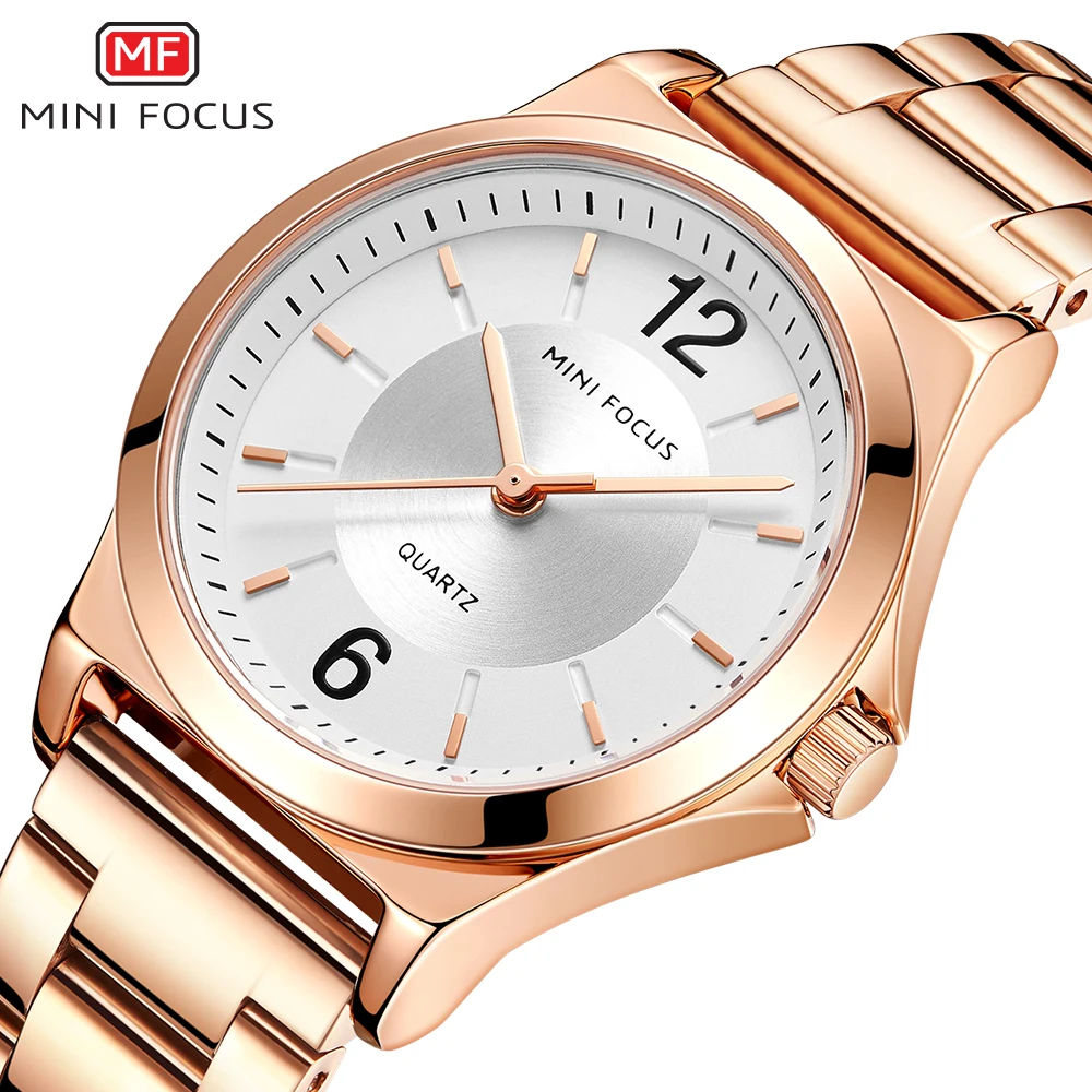 

MINI FOCUS Women Watch Top Luxury Brand Casual Stainless Steel Femal Watches Waterproof Wristwatch Girl Clock Relogio Feminino