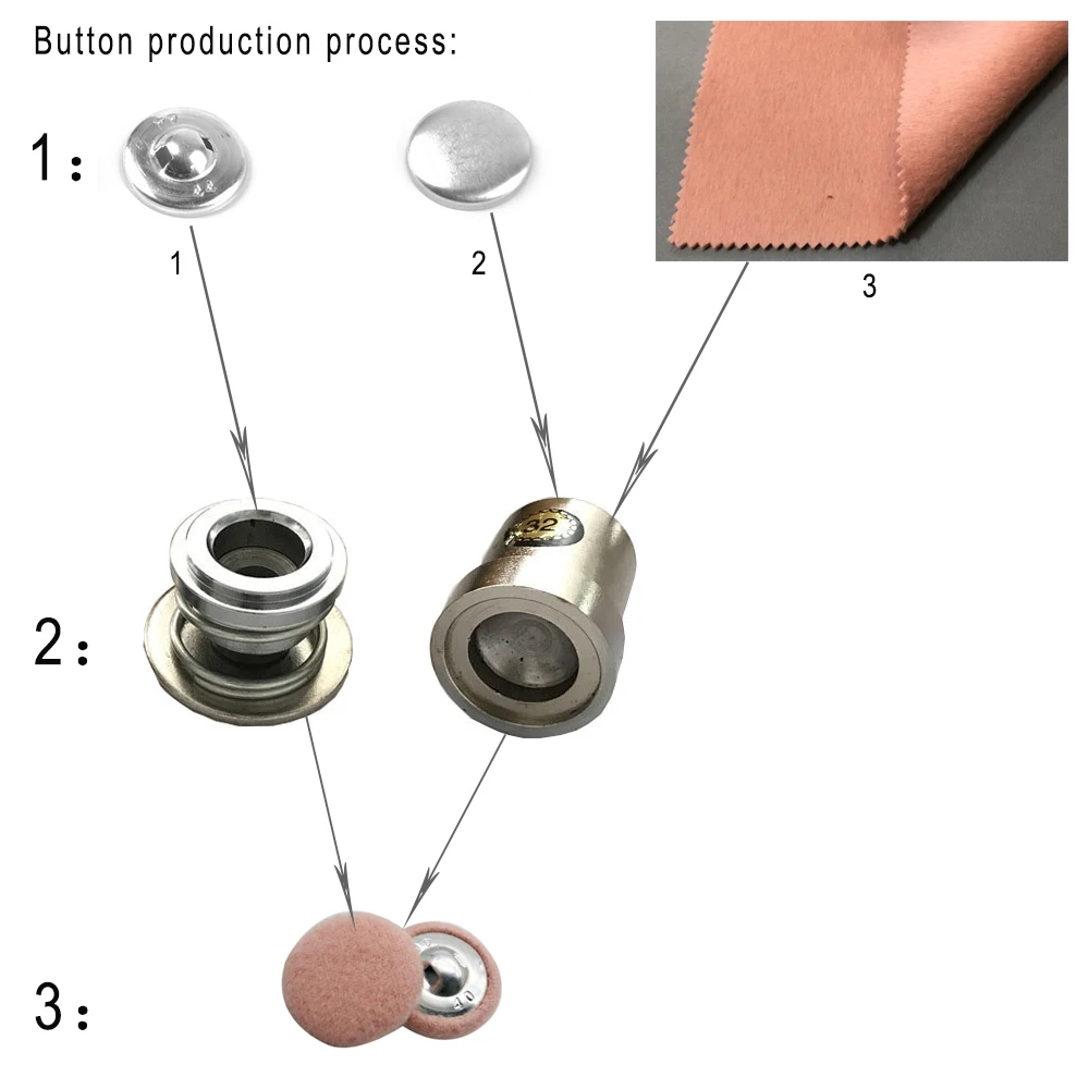 （1set）Buttons Dies Button machine Fabric covered button mould Fabric button machines Hand pressure tool DIY color fabric buttons