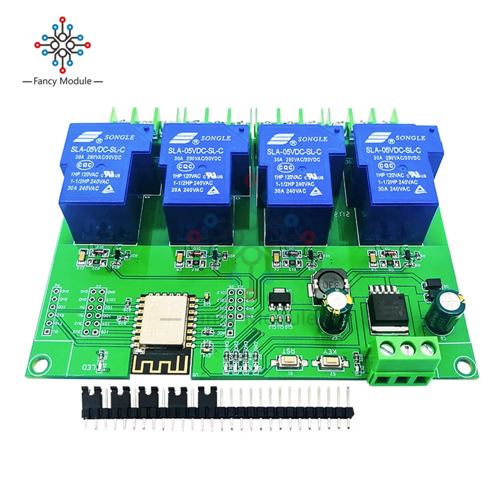 

ESP8266 DC7-28/5V DC7-80/5V WIFI Single Dual Four 1 2 4 Channel 30A Relay Module ESP-12F Development Board