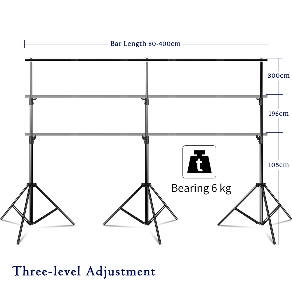 Imagem -03 - Metal Fotografia Fundo Stand Photo Studio Fundo Cenário Sistema de Suporte Chromakey Bolsa de Transporte Kit de Luz 3x4m sh