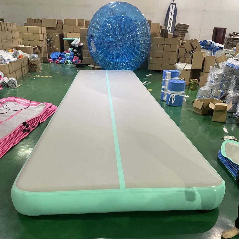 Envío Gratis, 6m/7m/8m x 2m x 0,2 m o equipo de gimnasia barato personalizado, estera inflable de pista de aire para gimnasio con bomba de aire