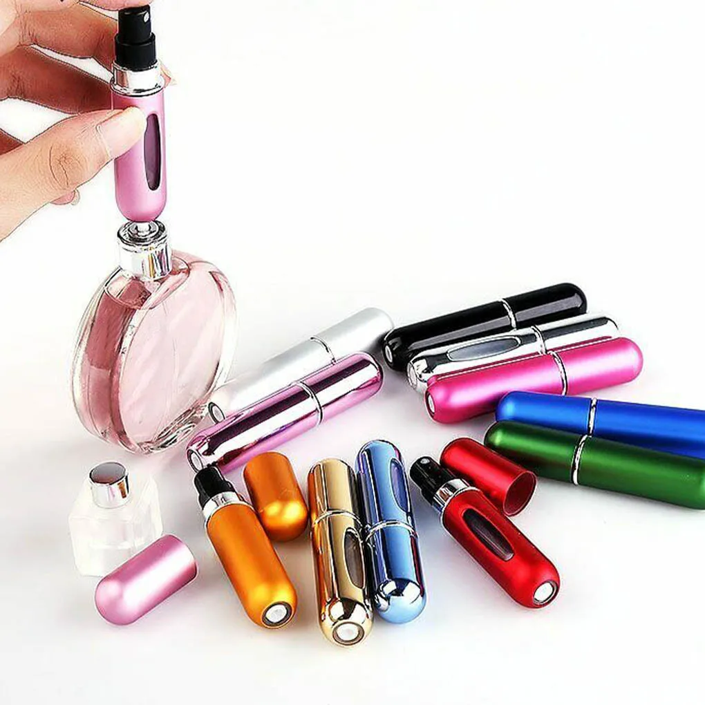 5ml Portable Mini Refillable Perfume Bottle With Spray Scent Pump Empty Cosmetic Containers Spray Atomizer Bottle For Travel