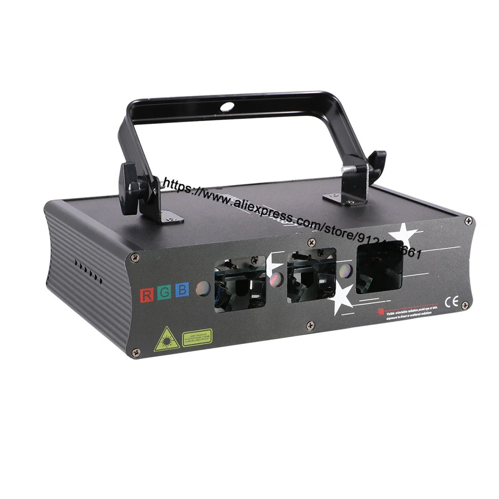 3 Lens Scanner Lijn Laserlicht 330Mw Rgb Laser Projector Licht Dj Laser Podium Bruiloft Verjaardagsfeestje Kerstversiering ktv