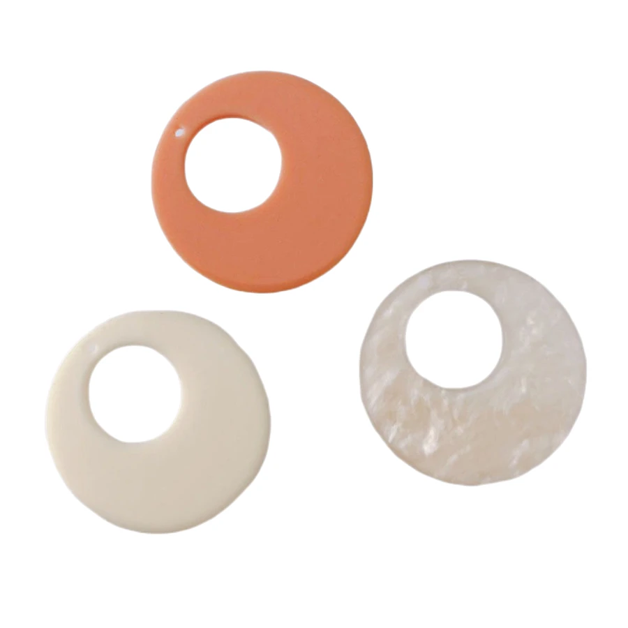 

Round Circle Resin Plastic Pendant Eardrop Diy Material Necklace Earring Accessories Charms Jewelry Component 8pcs