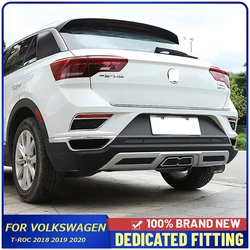 For Volkswagen VW T-Roc 2018 2019 2020 Rear Back Foglight Cover Frame ABS Chrome Tail Fog Lamp Trims Cover Auto Parts