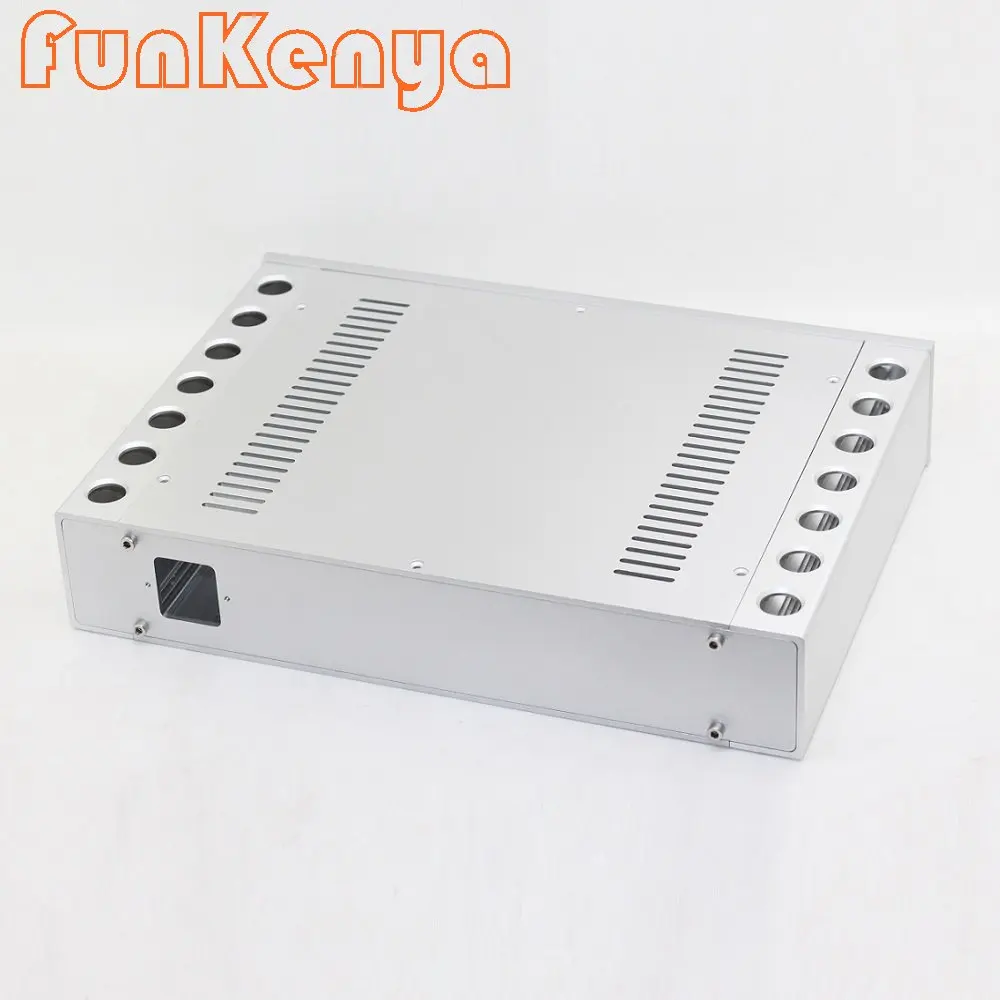 W321 H62 D230 CNC ماتي هيكل من الألومنيوم لتقوم بها بنفسك DAC فك Preamp حالة مكبر كهربائي إمدادات قذيفة سماعة أمبير مرحبا نهاية الضميمة