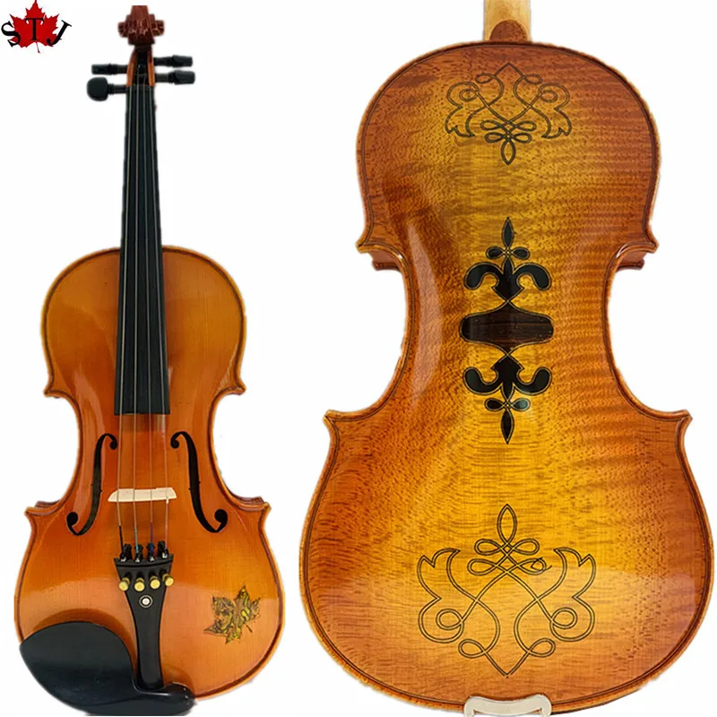 

Strad style Song Maestro 4/4 handmade violin,inlay nice shell and draw back,huge and powerful sound #12898