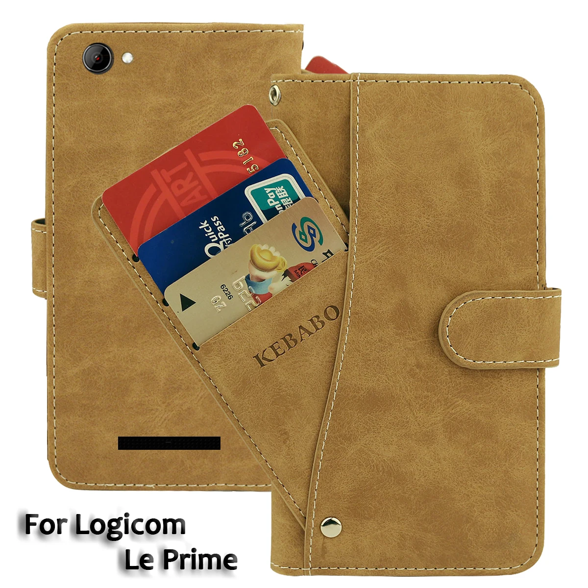 Vintage Leather Wallet Logicom Le Prime Case 5.45