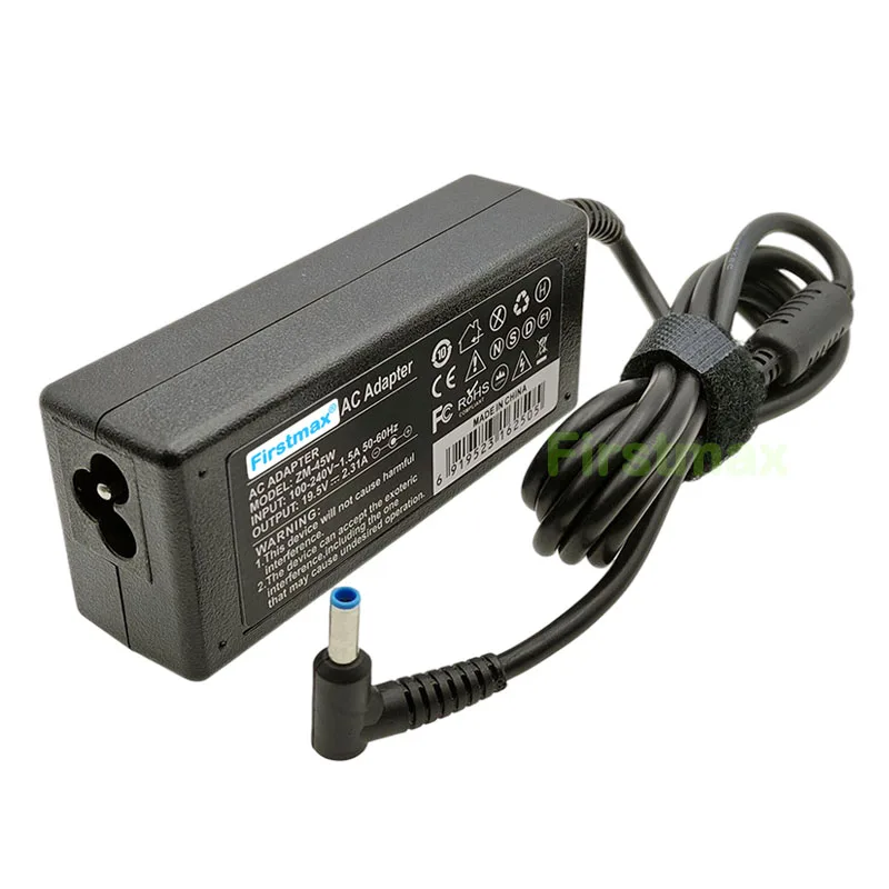 19.5V 2.31A 45W Laptop Charger for HP Notebook 14 14g 14-bc 14-be 14-dp 14s-dq 14s-fq 14-r 14-w 14-y ADP-45FE B Power Supply