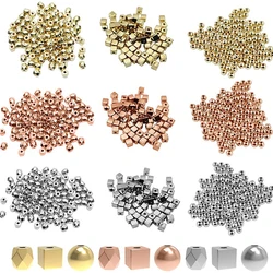 3/4/6/8/10/12 mm CCB Spacer Beads Gold Silver Color Big Large Hole Beads For DIY Jewelry Making Bracelet Necklace 30-500pcs