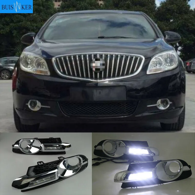 

2pcs For Buick Excelle GT 2010-2013 White yellow blue Front Fog Lamp Day Light LED DRL daytime running light