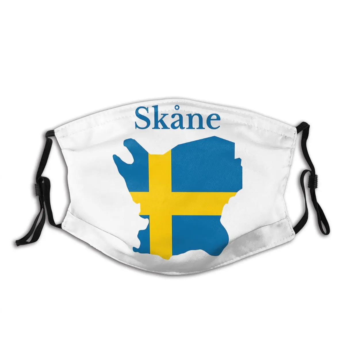 Skane Province Map Swedish Province Sweden R282 Funny Novelty R282 Activated Carbon Filter Mask