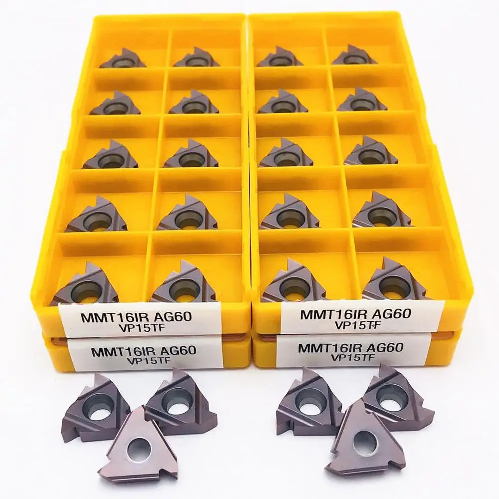 MMT 16IR AG60 VP15TF inserto in metallo duro utensile per tornitura filettatura utensile per tornitura CNC 16 irag60 inserto filettato parti di tornitura inserto per utensili