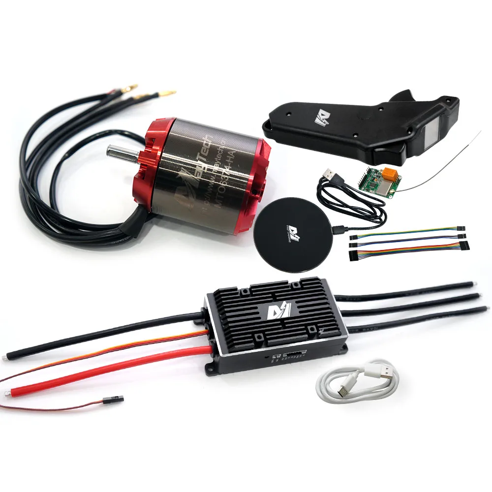 

Maytech Electric Skateboard Kit 6374 Brushless Sensorless Motor MTSKR2005WF Remote with 200A VESC for Esk8 E-scooter