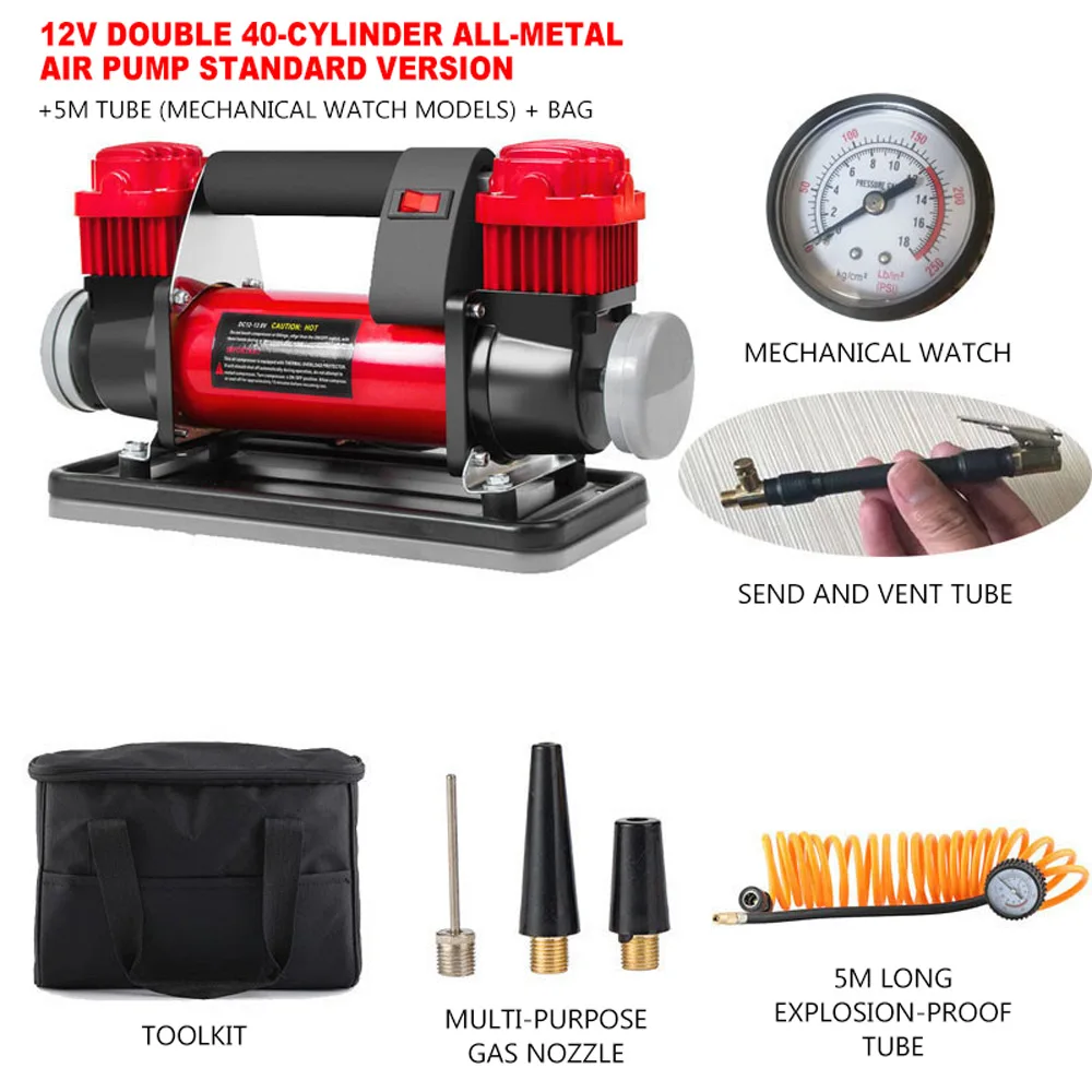 12V/24V 780W Portable Air Compressor Tire Inflator High-Power And High-Pressure Car Air Pump With Digital Pressure Gauge