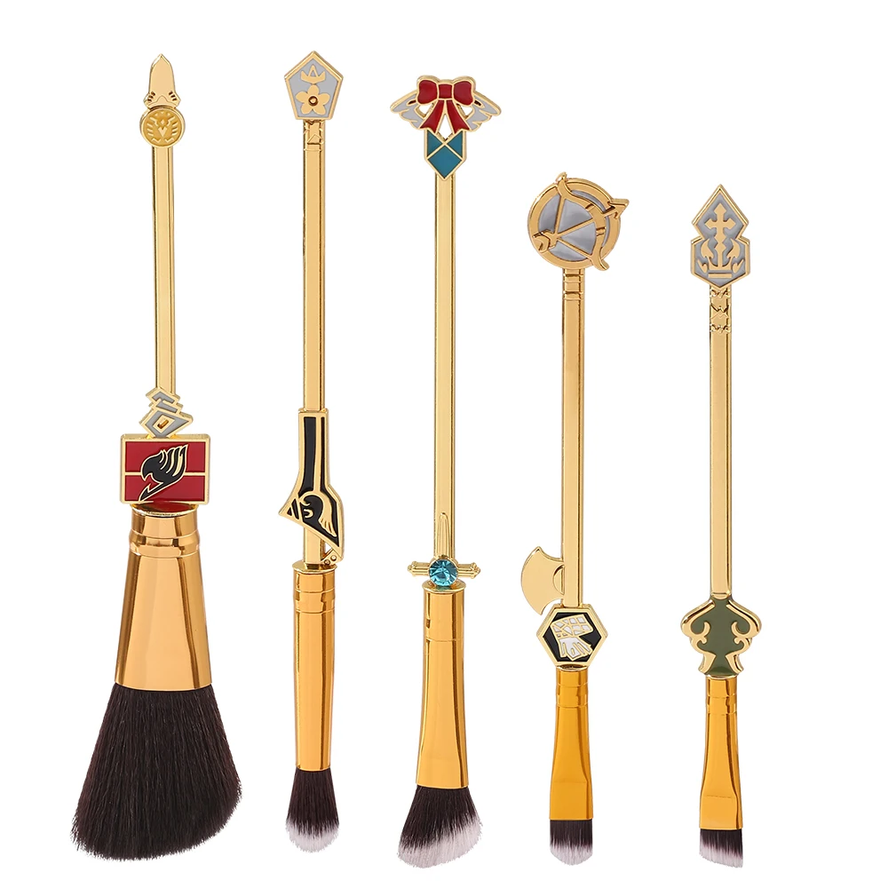 Anime FAIRY TAIL Makeup Brushes Tool Set Soft Wool Fiber Cosmetic Powder Eye Shadow Foundation Lip Make Up Brush Cosmetic Tool