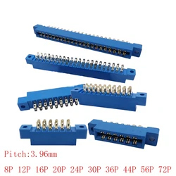 2Pcs Pitch 3.96mm 805 Series 8P 12P 16P 20P 24P 30P 36P 44P 56P 72 Pin PCB Mount Card Edge Connector Slot