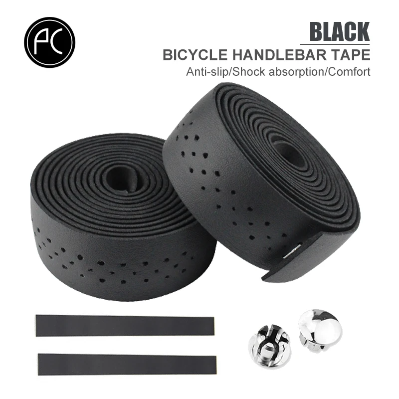 PCycling Fahrradlenkerband Rennrad PU-Leder Perforierter Gürtel Atmungsaktives weiches Fahrradlenkerband MTB Fixed Gear Gürtel