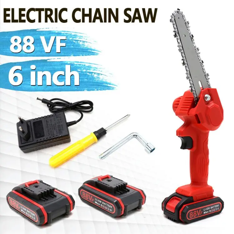 

1200W Electric Saw Portable Mini Saw Cordless Pruning Saw for Garden Trimming Logging Woodworking with 2 Battery Power Tool