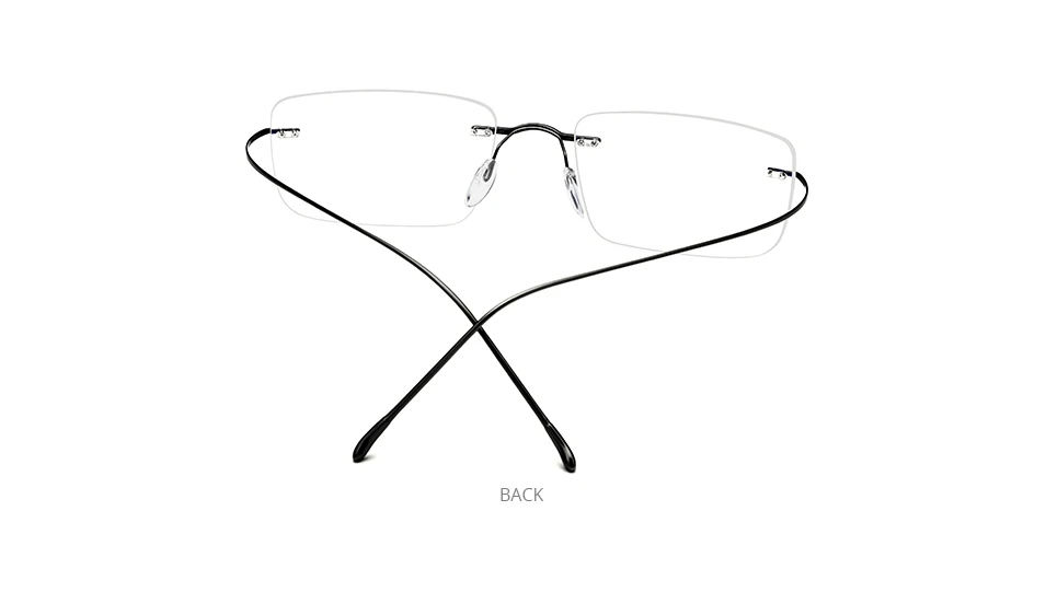 FONEX B Titan Brillengestell Herren Neues Markendesign Randlose quadratische Brillen Rahmenlose Damen Ultraleichte japanische Brillen 85634 – Detail 16