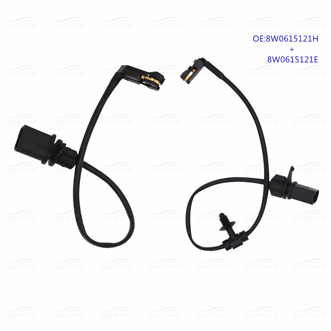 Front Left + Rear Right 8W0615121E 8W0615121H Brake Pad Wear Sensor for AUDI A4 Avant A5 Sportback 8W2 B9 F53 F5A Q5 Replacement