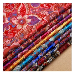 Jacquard brocade fabric flower silk fabrics material for sewing dress cheongsam kimono costume fabric